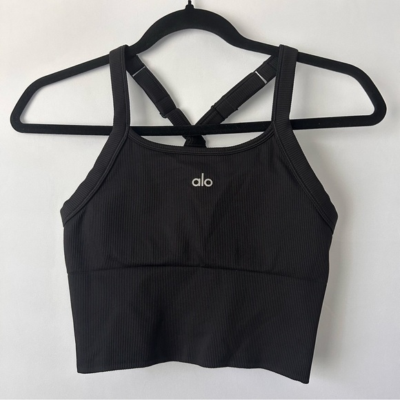 ALO Yoga Women's Seamless Ribbed Favorite Bra Tank - Picture 2 of 3